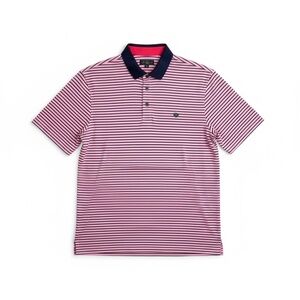 Greyson Pink & Navy Striped Performance Polo XL EUC